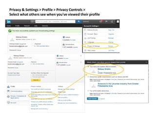 Privacy & Settings > Profile > Privacy Controls >
Select what others see when you've viewed their profile
 