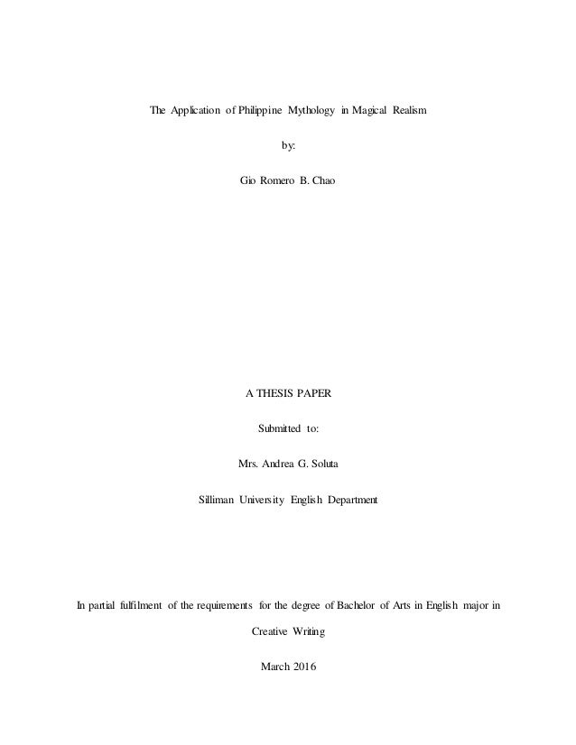 Thesis on realism in american prose