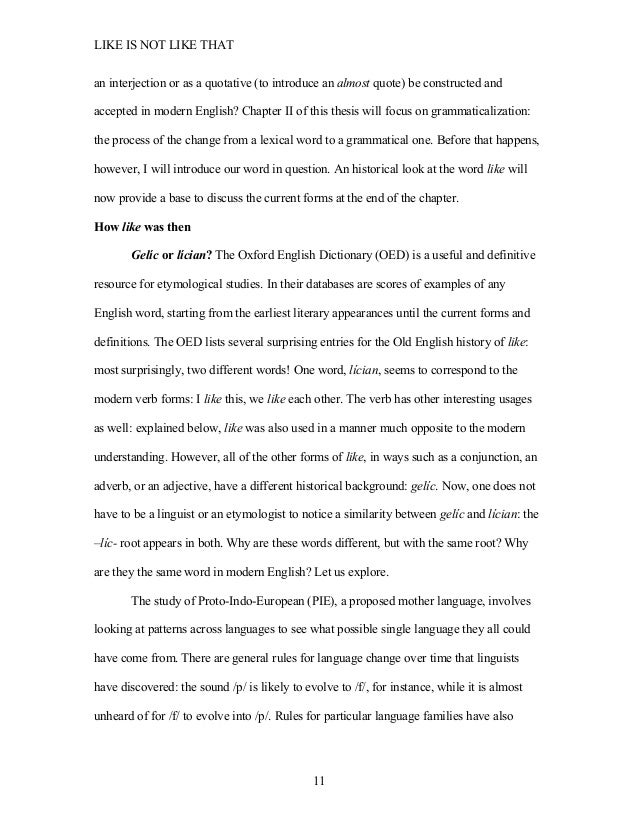 English thesis format image