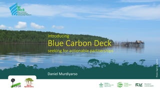 Daniel Murdiyarso
Introducing
Blue Carbon Deck
seeking for actionable partnerships
Photo:
Sigit
D.
Sasmito
 