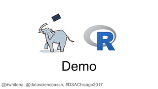 Demo
@dwhitena, @datascienceassn, #DSAChicago2017
 