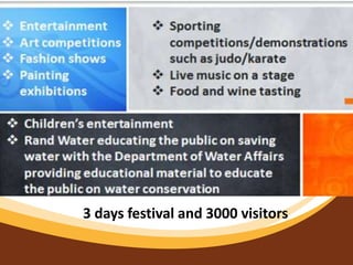 3 days festival and 3000 visitors
 
