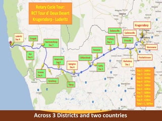 Across 3 Districts and two countries
 