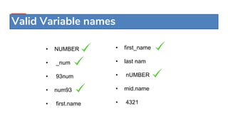 Datatypes & variables in java | PPT