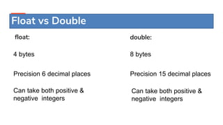 Datatypes & variables in java | PPT