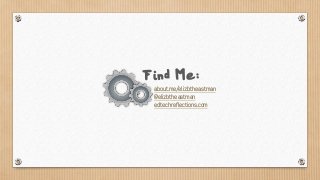 Find Me:
about.me/elizbtheastman
@elizbtheastman
edtechreflections.com
 