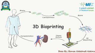 FR
Add a footer 1
3D Bioprinting
Done By; Rawan Abdulwali Alakwaa
 