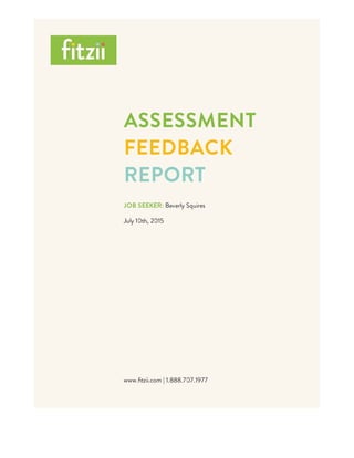 Fitzii - Assessment Feedback 2015 July 10