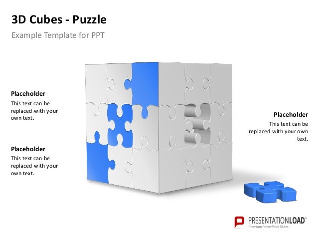 powerpoint 3 d cubes puzzle template