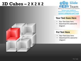 3d cubes 2x2x2 powerpoint presentation slides db ppt templates | PDF