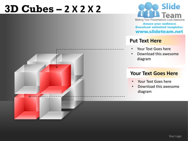3d cubes 2x2x2 powerpoint presentation slides db ppt templates | PDF ...