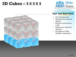3d cubes 3x3x3 powerpoint presentation slides ppt templates | PDF