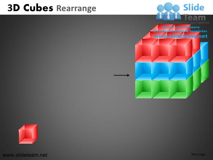 3d cubes building blocks stacked rearrange powerpoint presentation te… - 웹