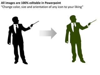 All images are 100% editable in Powerpoint
“Change color, size and orientation of any icon to your liking”
 