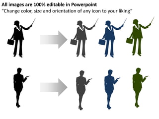 All images are 100% editable in Powerpoint
“Change color, size and orientation of any icon to your liking”
 