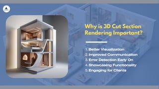 Why is 3D Cut Section
Rendering Important?
Better Visualization
1.
Improved Communication
2.
Error Detection Early On
3.
Showcasing Functionality
4.
Engaging for Clients
5.
 