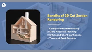 Benefits of 3D Cut Section
Rendering
Clarity and Understanding
1.
More Accurate Planning
2.
Enhanced Client Confidence
3.
Time and Cost Savings
4.
 