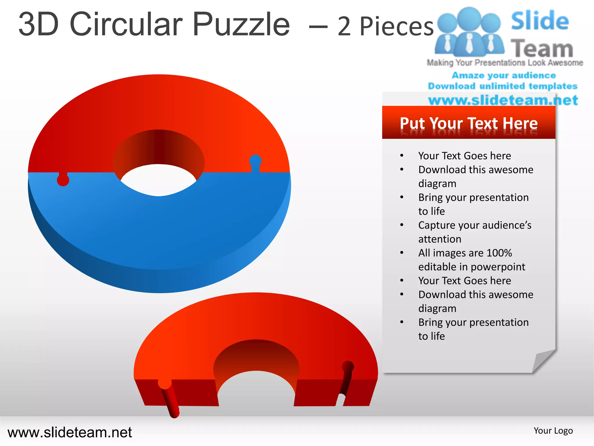 3d cycle circular round jigsaw maze piece puzzle with pieces powerpoint ...