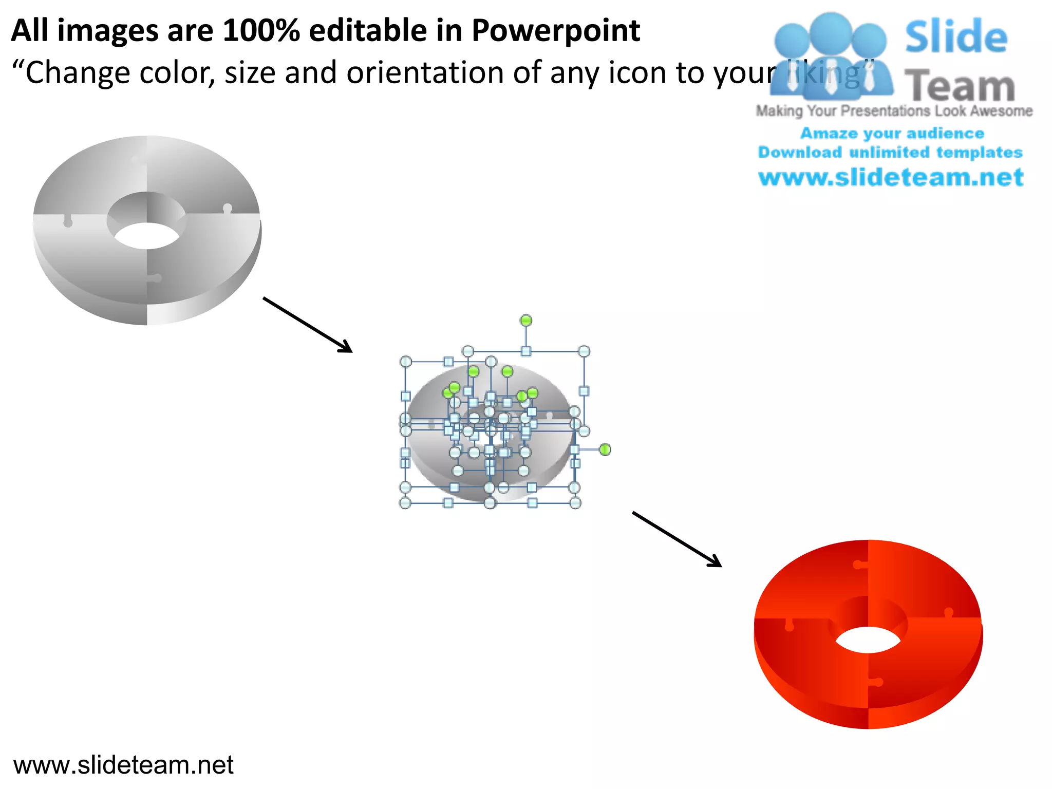 3d cycle circular round jigsaw maze piece puzzle with pieces powerpoint ...