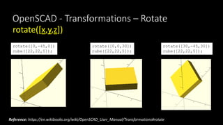 3D Design with OpenSCAD | PPTX