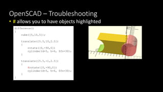 3D Design with OpenSCAD | PPTX