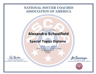 Alexandra	Schoolfield
Special	Topics	Diploma
Management	of	the	Game
Philadelpia,	PA
1/14/2015
 