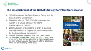 The establishment of the Global Strategy for Plant Conservation
❖ 1999 Creation of the Gran Canaria Group and its
Gran Can...