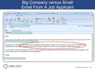 Big Company versus Small Email From A Job Applicant 