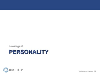 PERSONALITY Leverage it 