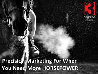 Precision	Marketing	For	When	
You	Need	More	HORSEPOWER
 
