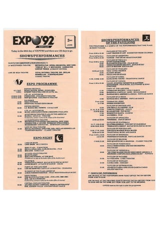 Programa del 3 de junio de EXPO 92