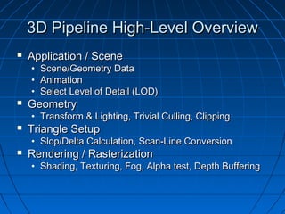3D Engine (ICON 2007) | PPT