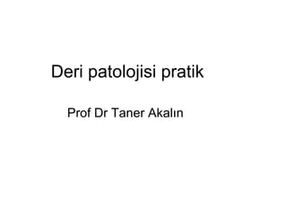 Deri patolojisi pratik
Prof Dr Taner Akalın
 