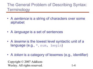 3 describing syntax | PPT