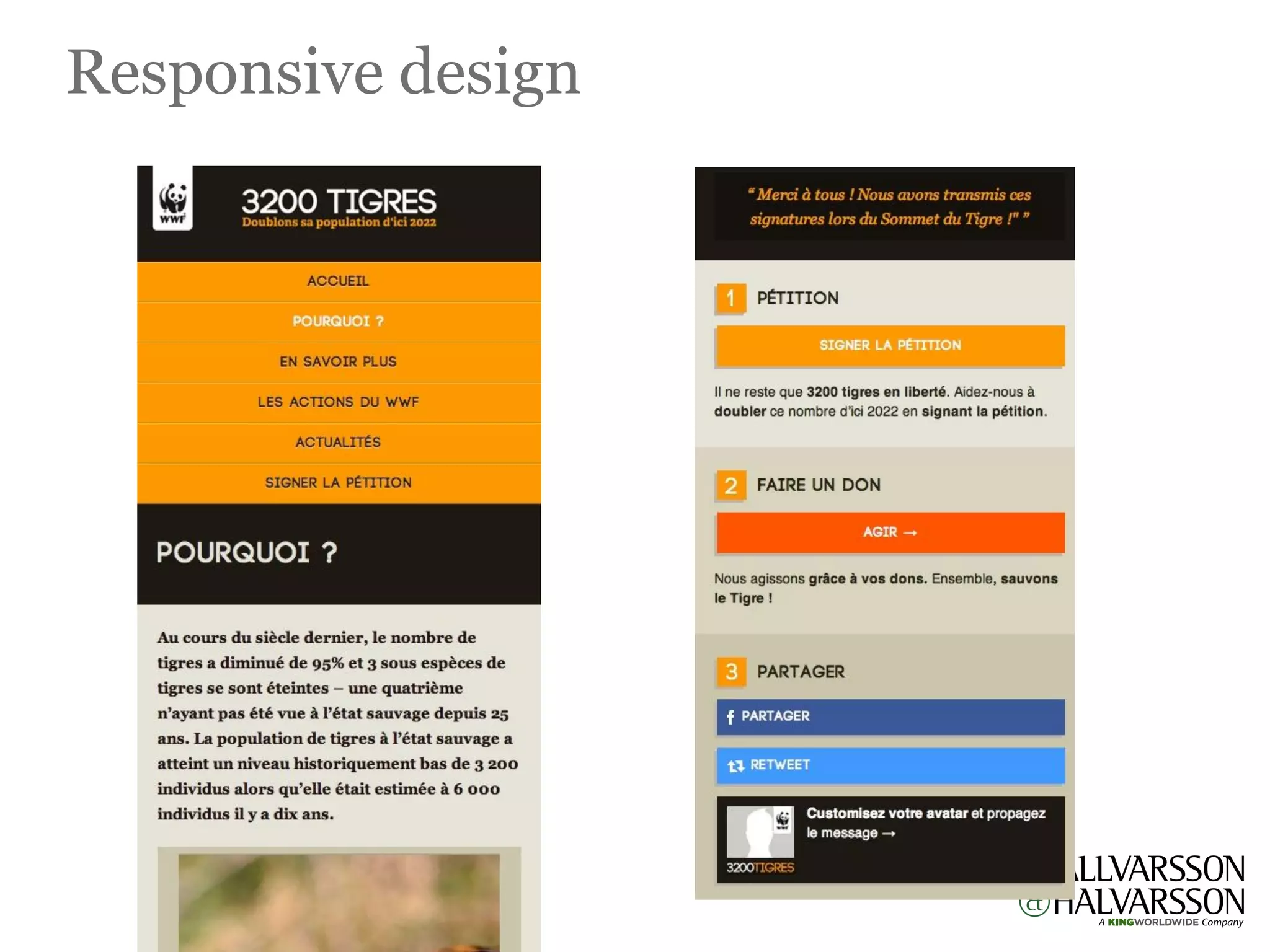 Responsive design
 