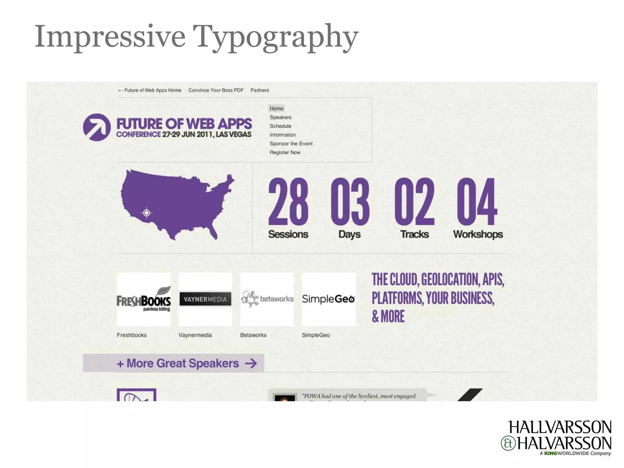 Impressive Typography
 