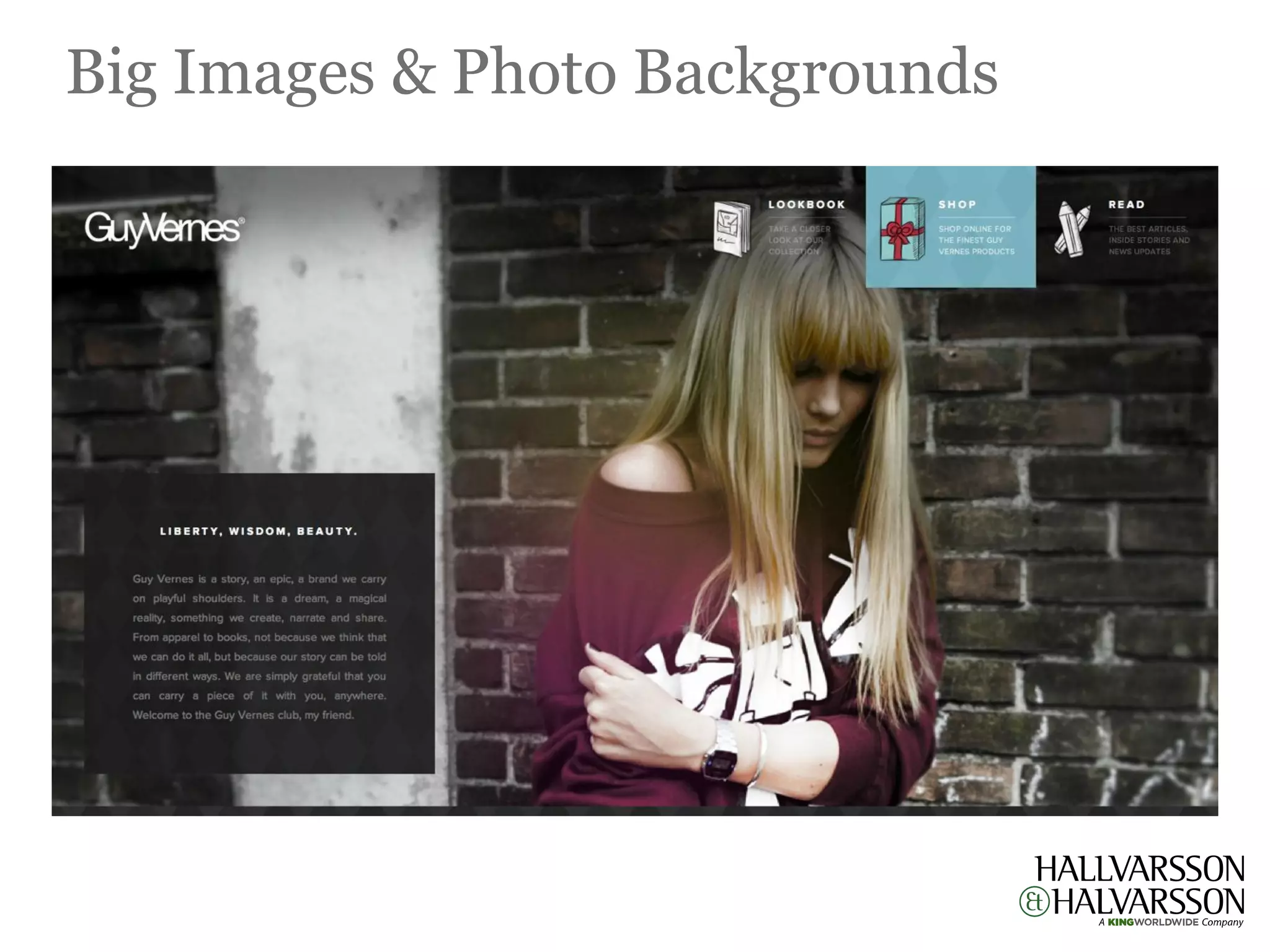 Big Images & Photo Backgrounds
 