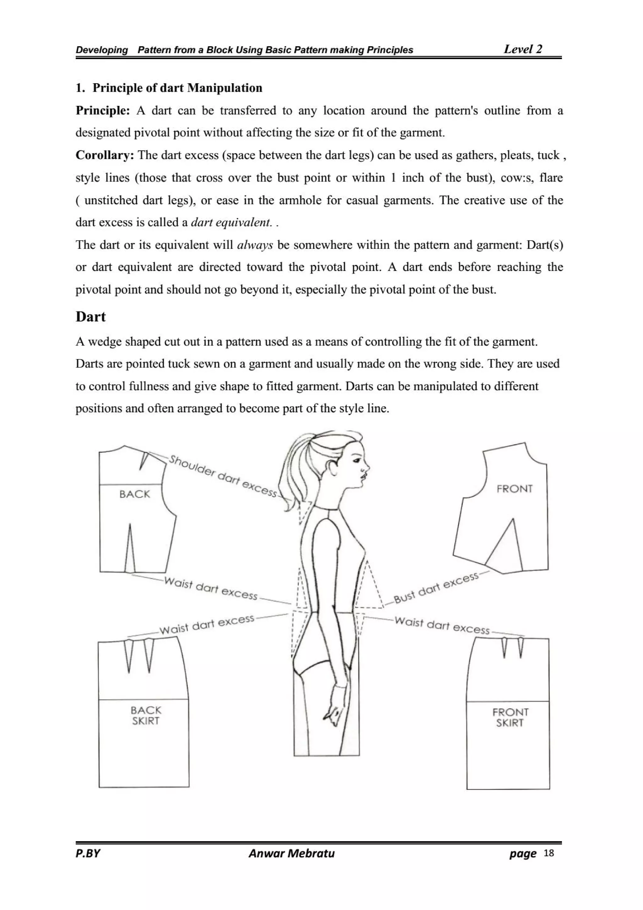 Develop pattern from a block using basic patternmaking principles | PDF