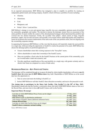 bhp150408_south32 demerger | PDF