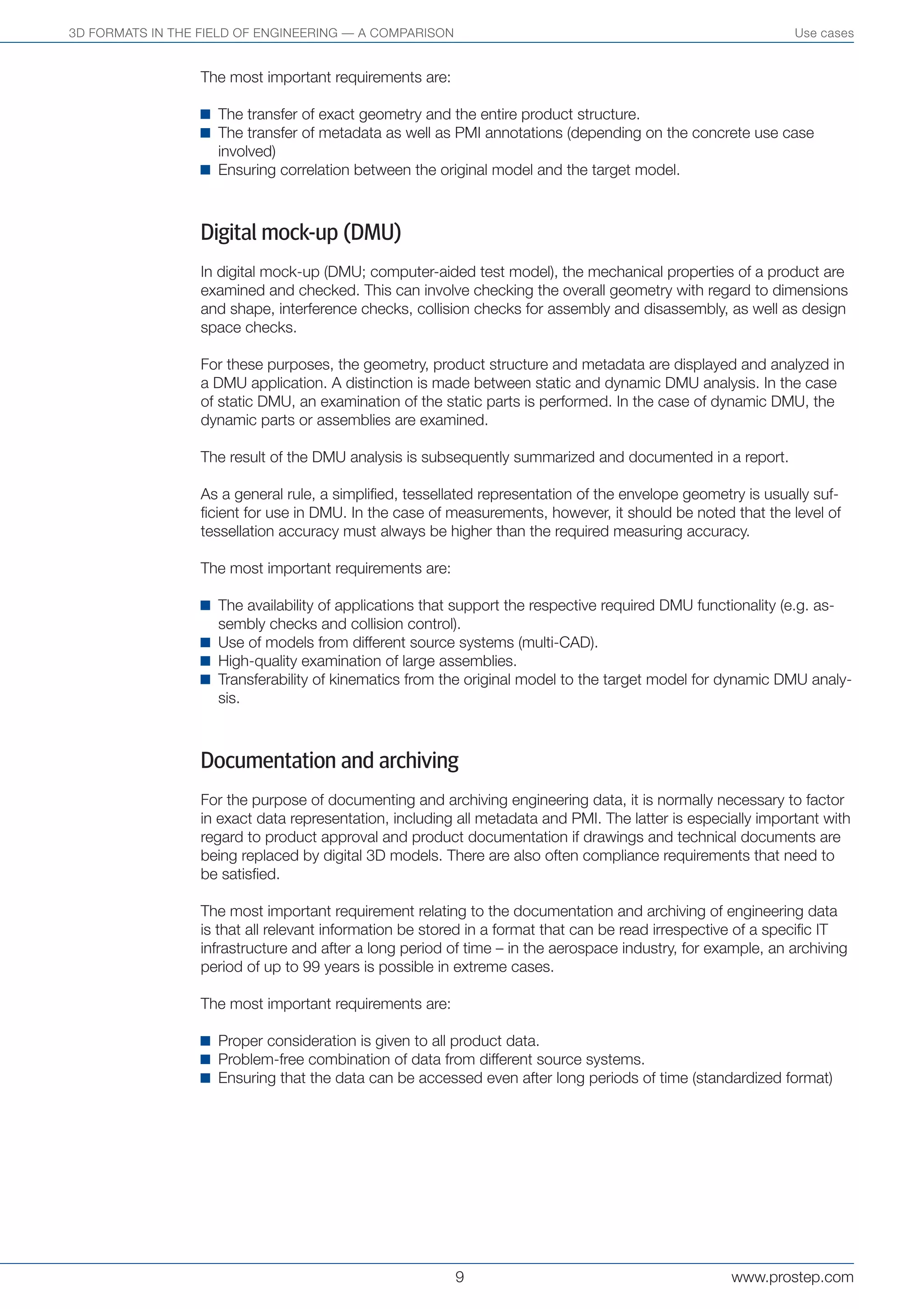 3D Formats in the Field of Engineering - A Comparison | PDF
