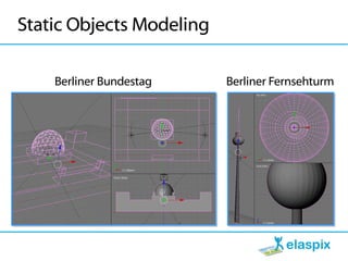 Static Objects Modeling

    Berliner Bundestag    Berliner Fernsehturm
 