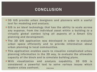 3D GIS for urban development | PPTX