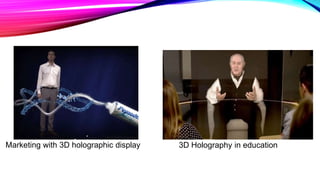 Marketing with 3D holographic display 3D Holography in education
 