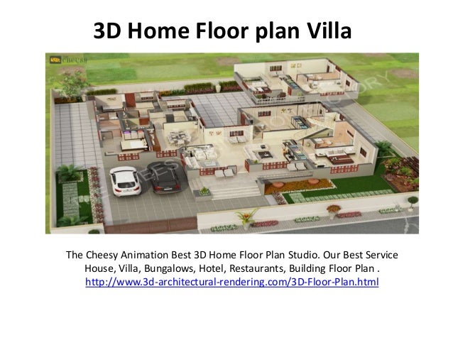 3d Home Floor Plan Hotel Villa Hotel