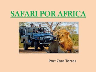 SAFARI POR AFRICA

Por: Zara Torres

 