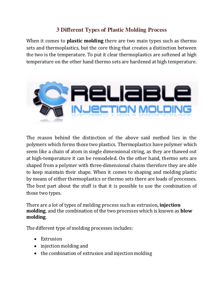 3 different types of plastic molding process