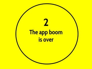 2
The app boom
is over
 