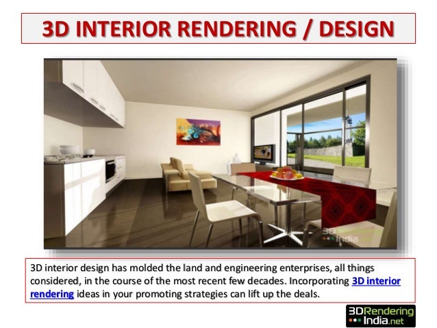 3d Interior Rendering Services For Home Decoration