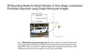3D Bounding Boxes for Road Vehicles: A One-Stage, Localization
Prioritized Approach using Single Monocular Images
 