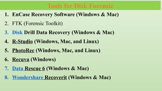 Disk forensic basic, Hard disk, memory card, pen drive | PPTX